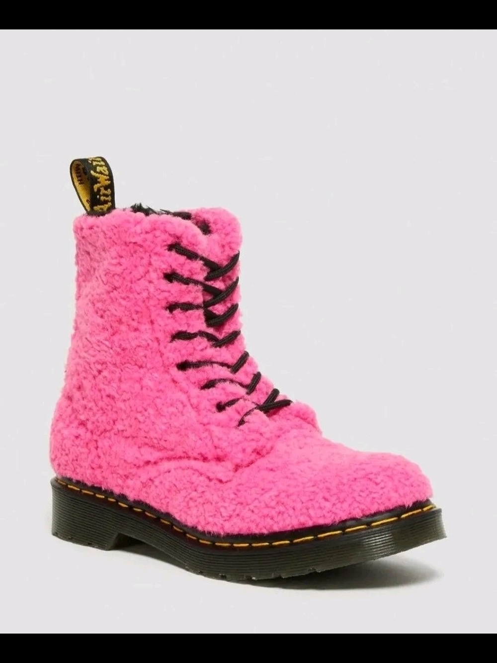 Dr. Martens PINK SHERPA Pascal faux Shearling boots - Picture 2 of 9